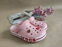 Crocs сабо кроксы женские розовые