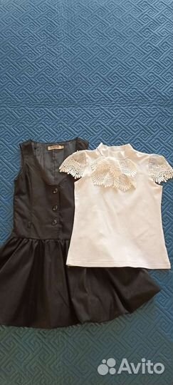 Блузки рубашки школьные 122 128 Playtoday