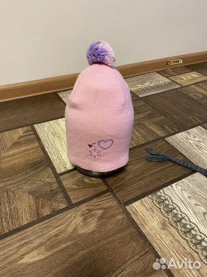 Шапка нежно розовая