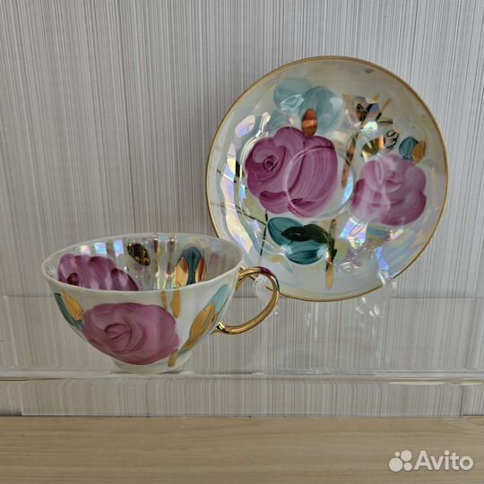 Сервиз чайный Дулево 1970-е гг. Розы