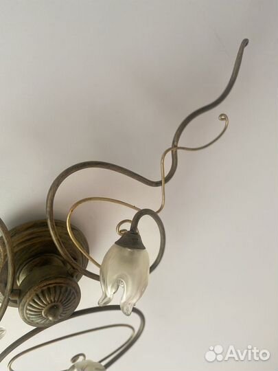 Люстра и 2 бра. Комплект. Бронза