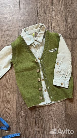 Рубашка брюки жилет на мальчика 86