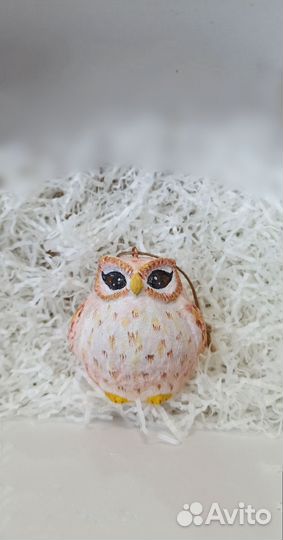 Сова ватная игрушка