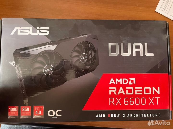 Видеокарта rx 6600xt asus