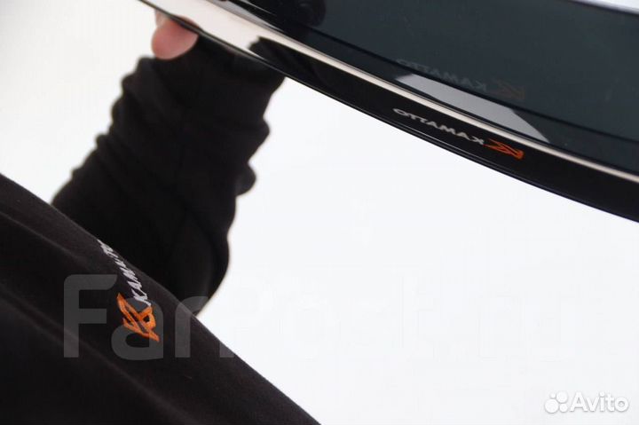 Ветровики Kamatto CR-V 2006-2012 (нерж молд)