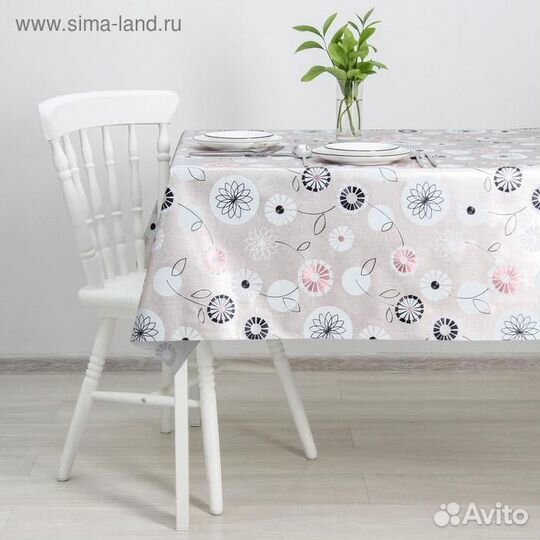 Клеёнка столовая на тканевой основе «Цветочное пол