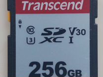 Карта памяти sdxc Transcend 256gb б/у