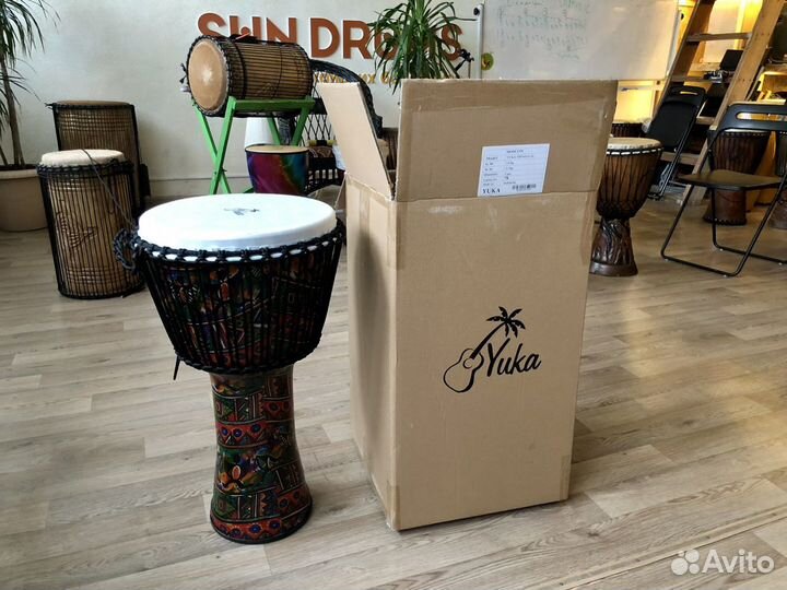 New джембе Yuka 14’ басовый африканский барабан