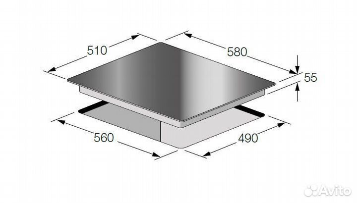 Варочная панель fulgor CH 604 ID TS BK