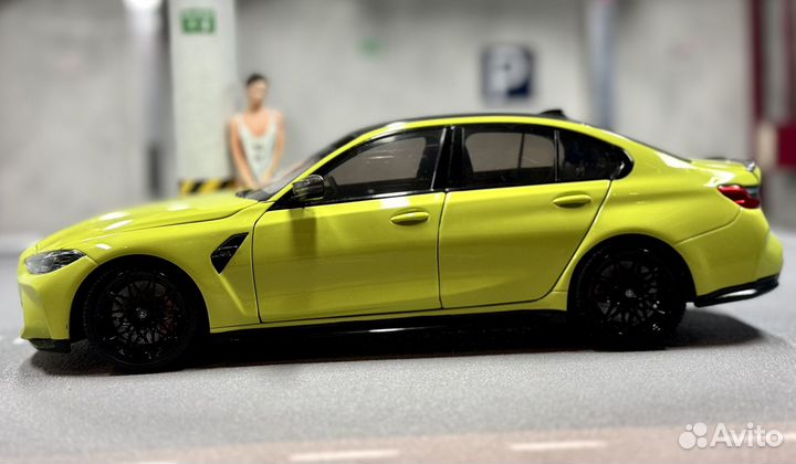 Модель Bmw M3 G80 2020 Yellow Minichamps 1:18