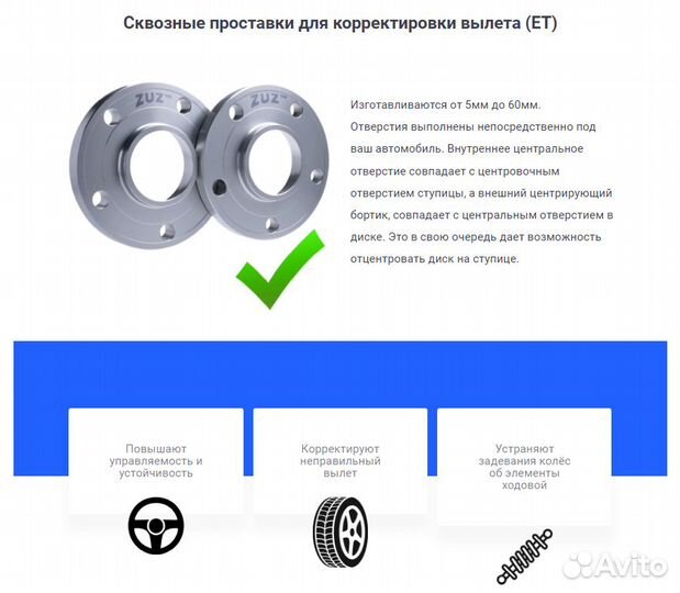 Колесные проставки на УАЗ ZUZ 68