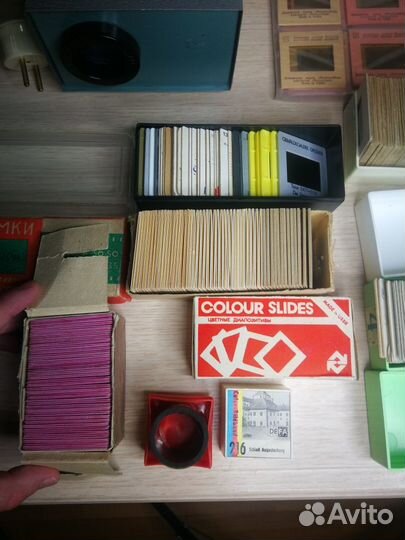 Фильмоскоп и диапозитивы, диафильм. СССР