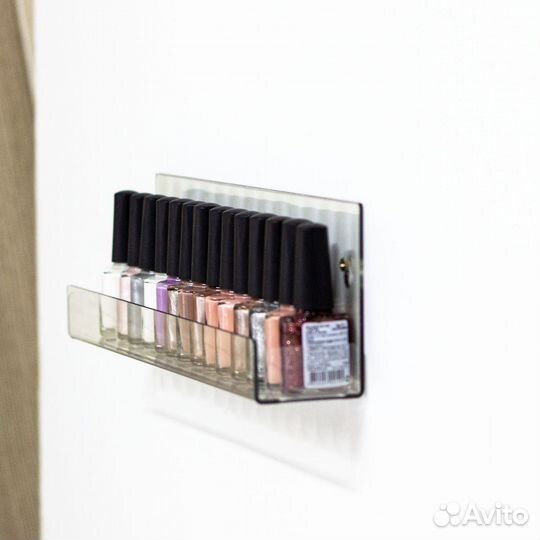 Полка для гель лаков на стену 300х79х45 мм 1 ярусн