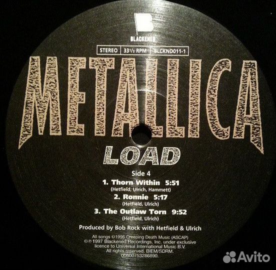 Виниловая пластинка Metallica, Load