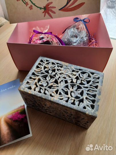 Подарочный набор, каменная шкатулка