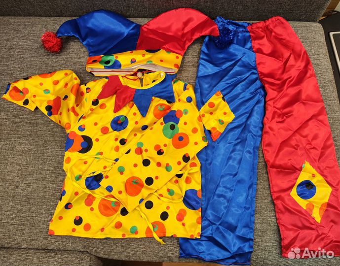 Костюм скомороха (Петрушки) детский, р-р 110