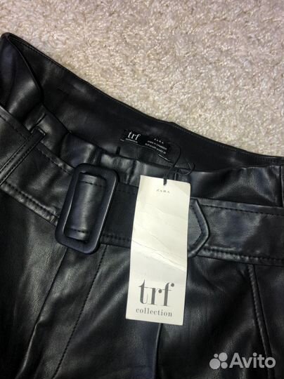 Кожаные шорты Zara 42-44