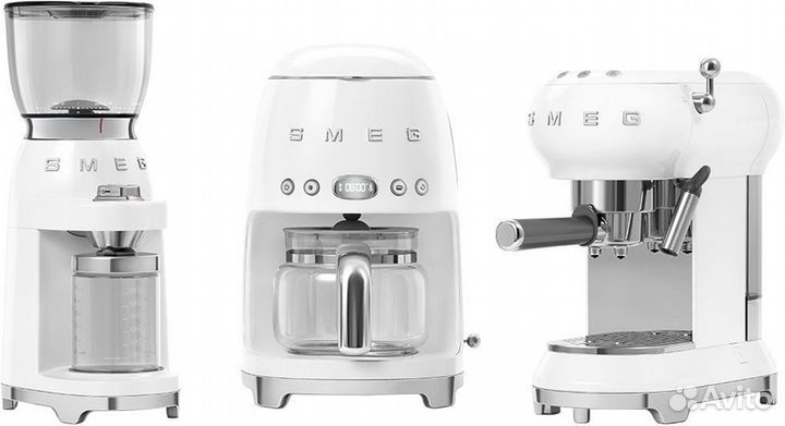 Кофемолка Smeg Cgf01pbeu Белая