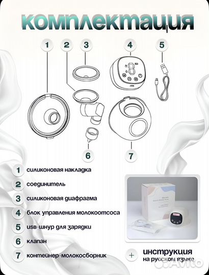 Молокоотсос беспроводной электрический