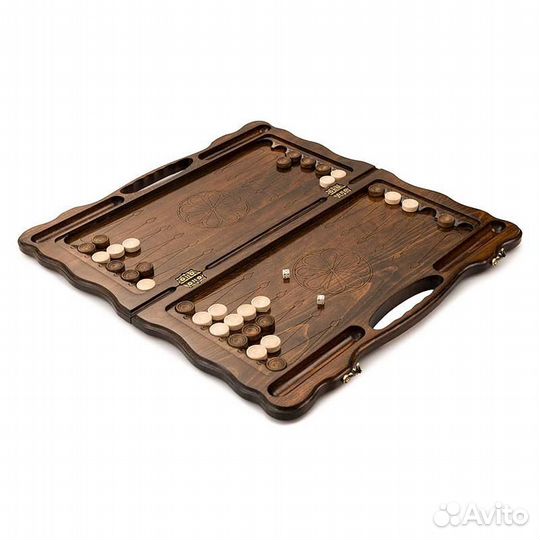 Нарды резные Яванский тигр 61 х 66 см бук Армения 62347