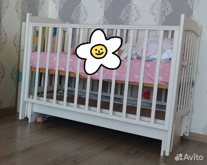 Детская кроватка +матрас