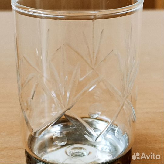 Рюмки. Хрусталь. Мельхиор. Комплект - 6 штук.СССР