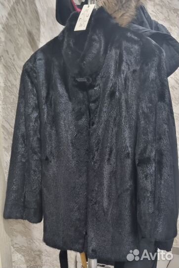 Шуба норковая 46 48 черная