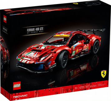 Новый Lego Technic 42125 Ferrari 488 GTE AF Corse