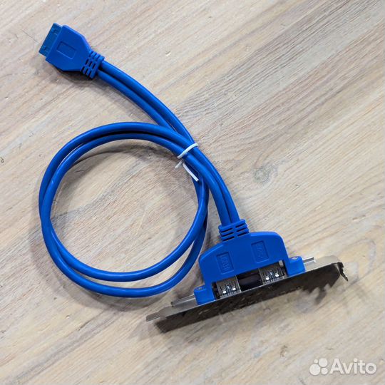 Планка портов 2xUSB 3.0 в корпус пк, синие провода