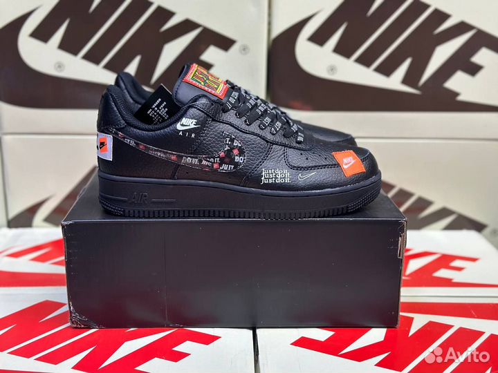 Кроссовки Nike Air Force 1 Just Do IT Black