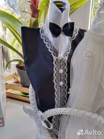 Украшения для бутылок шампанского для свадьбы