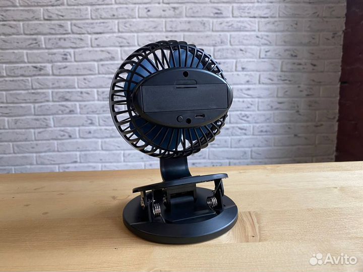 Вентилятор-зажим настольный USB с аккумулятором