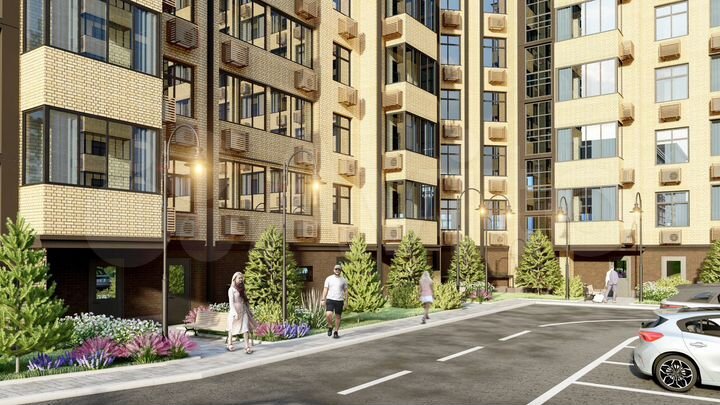 1-к. квартира, 45 м², 6/9 эт.