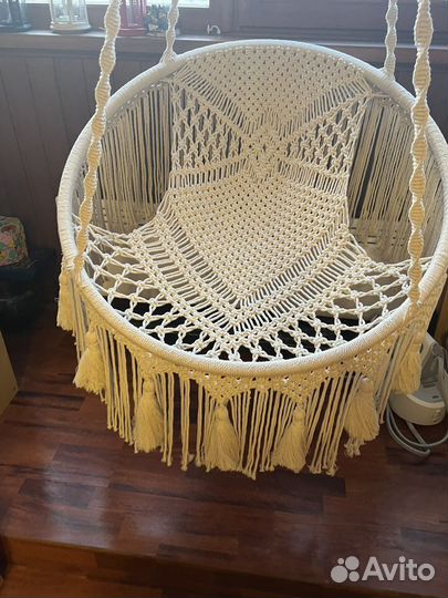 Подвесное кресло гамак макраме
