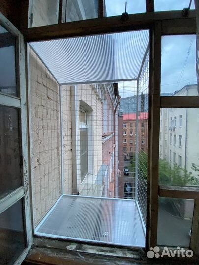 Балконы для выгула кошек, выгул для кота