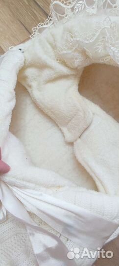 Конверт зимний на овчине на выписку и для прогулок