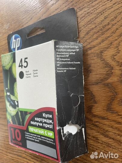 Картридж HP 51645A черный, № 45 оригинальный
