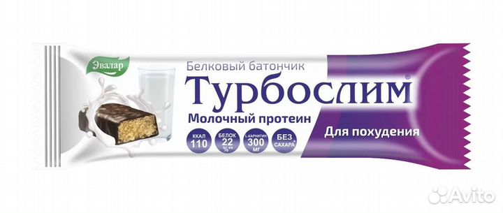 Диетический батончик Эвалар турбослим, 50 г, 12 шт