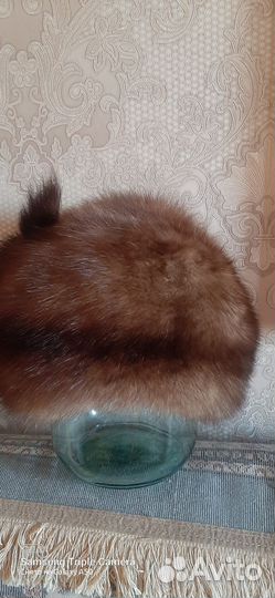 Шапка зимняя женская мех соболь