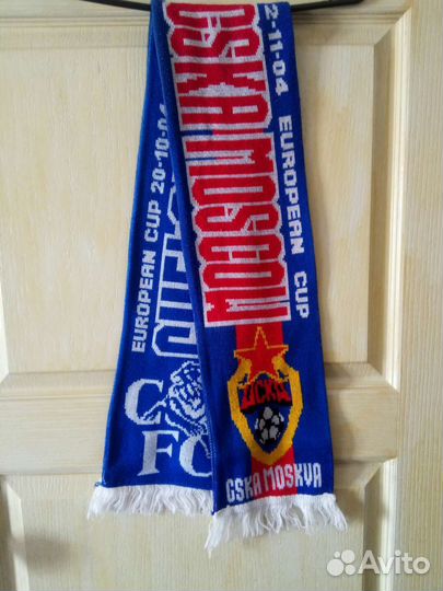 Футбольный атрибут, шарф Челси-Цска