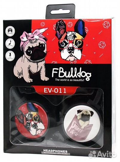 Детские проводные наушники EV-011, FBulldog