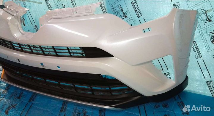 Бампер передний тойота Рав 4 4 белый перл в сборе