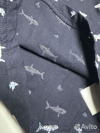 Пижама детская 98/104 новая акулы Lupilu