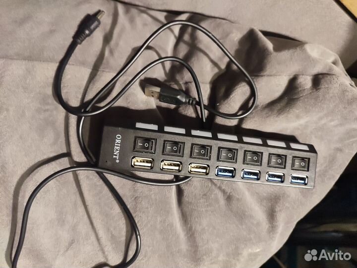 USB hub 7 портов Combo