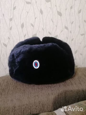 Шапка - ушанка полиции из овчины