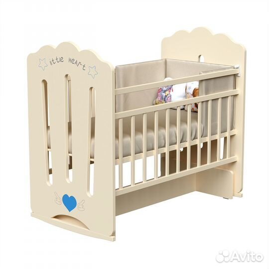 Кровать little heart (колесо-качалка с маятником)