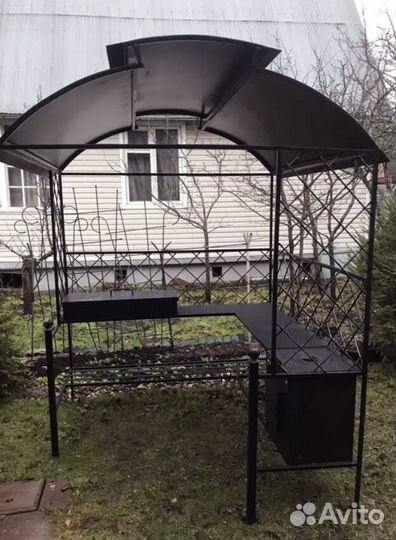 Мангал с крышей