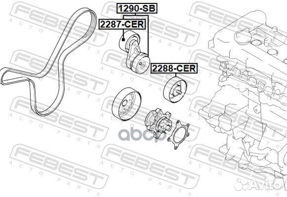 Натяжитель ремня Febest 1290SB 1290SB Febest