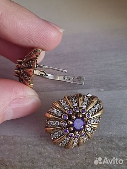 Серебряные серьги винтаж