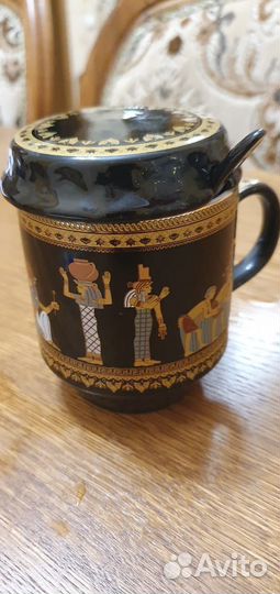 Кружка заварочная с крышкой керамическая